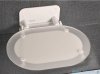 Ravak Siedzisko Ovo chrome Clear białe do kabin prysznicowych B8F0000028